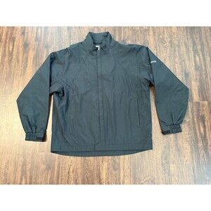 Footjoy DryJoys Mens Large L Rain Jacket Full Zip Windbreaker Jacket Golf Black